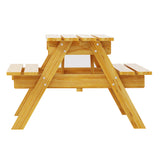 NNEDSZ Kids Outdoor Table and Chairs Picnic Bench Seat Umbrella Children Wooden