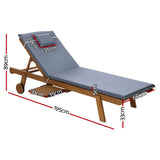 NNEDSZ Sun Lounger Wicker Lounge Day Bed Wheel Patio Outdoor Setting Furniture