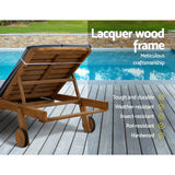 NNEDSZ Sun Lounger Wicker Lounge Day Bed Wheel Patio Outdoor Setting Furniture