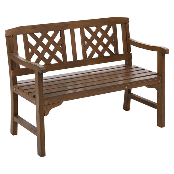 NNEDSZ Wooden Garden Bench 2 Seat Patio Furniture Timber Outdoor Lounge Chair Natural