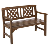 NNEDSZ Wooden Garden Bench 2 Seat Patio Furniture Timber Outdoor Lounge Chair Natural