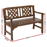 NNEDSZ Wooden Garden Bench 2 Seat Patio Furniture Timber Outdoor Lounge Chair Natural