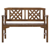 NNEDSZ Wooden Garden Bench 2 Seat Patio Furniture Timber Outdoor Lounge Chair Natural