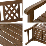 NNEDSZ Wooden Garden Bench 2 Seat Patio Furniture Timber Outdoor Lounge Chair Natural
