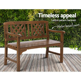 NNEDSZ Wooden Garden Bench 2 Seat Patio Furniture Timber Outdoor Lounge Chair Natural