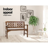 NNEDSZ Wooden Garden Bench 2 Seat Patio Furniture Timber Outdoor Lounge Chair Natural