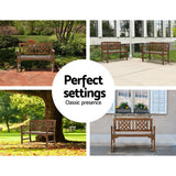 NNEDSZ Wooden Garden Bench 2 Seat Patio Furniture Timber Outdoor Lounge Chair Natural