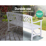 NNEDSZ Bench 3 Seat Patio Furniture Timber Outdoor Lounge Chair White