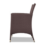 NNEDSZ 3 Piece Rattan Outdoor Furniture Set - Brown