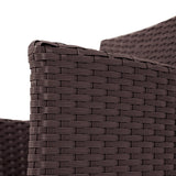 NNEDSZ 3 Piece Rattan Outdoor Furniture Set - Brown