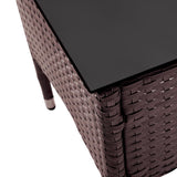 NNEDSZ 3 Piece Rattan Outdoor Furniture Set - Brown