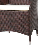NNEDSZ 3 Piece Wicker Outdoor Furniture Set - Brown