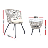 NNEDSZ Outdoor Patio Chair and Table - Grey