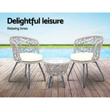 NNEDSZ Outdoor Patio Chair and Table - Grey