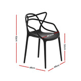 NNEDSZ PP Outdoor Dining Chairs X4 Portable Stackable Chair Patio Furniture