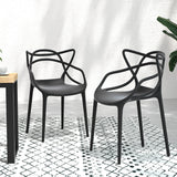 NNEDSZ PP Outdoor Dining Chairs X4 Portable Stackable Chair Patio Furniture