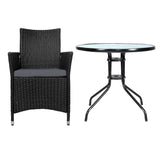 NNEDSZ Outdoor Furniture Dining Chair Table Bistro Set Wicker Patio Setting Tea Coffee Cafe Bar Set