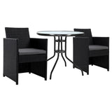 NNEDSZ Patio Furniture Dining Chairs Table Patio Setting Bistro Set Wicker Tea Coffee Cafe Bar Set