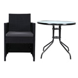 NNEDSZ Patio Furniture Dining Chairs Table Patio Setting Bistro Set Wicker Tea Coffee Cafe Bar Set