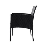 NNEDSZ Outdoor Bistro Chairs Patio Furniture Dining Chair Wicker Garden Cushion Tea Coffee Cafe Bar Set