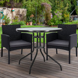 NNEDSZ Outdoor Bistro Chairs Patio Furniture Dining Chair Wicker Garden Cushion Tea Coffee Cafe Bar Set