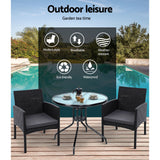 NNEDSZ Outdoor Bistro Chairs Patio Furniture Dining Chair Wicker Garden Cushion Tea Coffee Cafe Bar Set