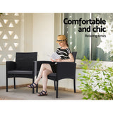 NNEDSZ Outdoor Bistro Chairs Patio Furniture Dining Chair Wicker Garden Cushion Tea Coffee Cafe Bar Set