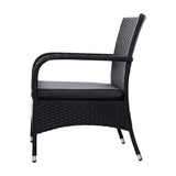 NNEDSZ Outdoor Dining Chairs Bistro Patio Furniture Chair Wicker Garden Extra Large Tea Coffee Cafe Bar Set