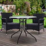NNEDSZ Outdoor Dining Chairs Bistro Patio Furniture Chair Wicker Garden Extra Large Tea Coffee Cafe Bar Set