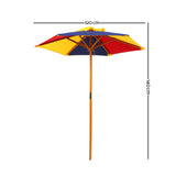 NNEDSZ Kids Wooden Picnic Table Set with Umbrella