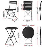 NNEDSZ Outdoor Setting Table and Chairs Folding Patio Furniture Bistro Set