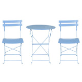 NNEDSZ Outdoor Setting Table and Chairs Folding Bistro Set Patio Furniture Blue