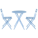 NNEDSZ Outdoor Setting Table and Chairs Folding Bistro Set Patio Furniture Blue