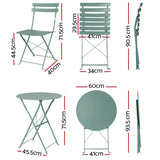 NNEDSZ Outdoor Setting Table and Chairs Bistro Set Folding Patio Furniture