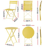 NNEDSZ Outdoor Setting Bistro Set Table and Chairs Folding Patio Furniture