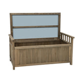 NNEDSZ Outdoor Storage Box Wooden Garden Bench Chest Toy Tool Sheds Furniture