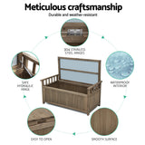 NNEDSZ Outdoor Storage Box Wooden Garden Bench Chest Toy Tool Sheds Furniture