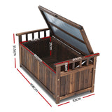 NNEDSZ Outdoor Storage Box Wooden Garden Bench Chest Toy Tool Sheds Furniture