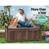 NNEDSZ Outdoor Storage Box Wooden Garden Bench Chest Toy Tool Sheds Furniture