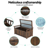 NNEDSZ Outdoor Storage Box Wooden Garden Bench Chest Toy Tool Sheds Furniture
