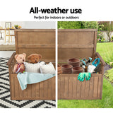 NNEDSZ Outdoor Storage Box Wooden Garden Bench 128.5cm Chest Tool Toy Sheds XL