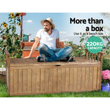 NNEDSZ Outdoor Storage Box Wooden Garden Bench 128.5cm Chest Tool Toy Sheds XL