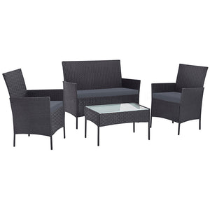 NNEDSZ Garden Furniture Outdoor Lounge Setting Wicker Sofa Patio Storage cover Grey