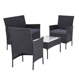 NNEDSZ Garden Furniture Outdoor Lounge Setting Wicker Sofa Patio Storage cover Grey