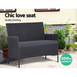 NNEDSZ Garden Furniture Outdoor Lounge Setting Wicker Sofa Patio Storage cover Grey