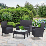 NNEDSZ Garden Furniture Outdoor Lounge Setting Wicker Sofa Patio Storage cover Grey