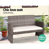 NNEDSZ Garden Furniture Outdoor Lounge Setting Wicker Sofa Set Storage Cover Mixed Grey