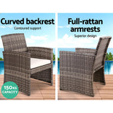 NNEDSZ Garden Furniture Outdoor Lounge Setting Wicker Sofa Set Storage Cover Mixed Grey