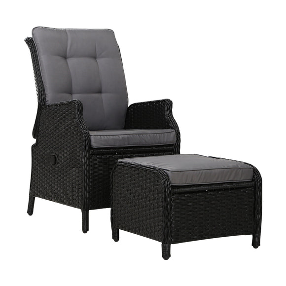 NNEDSZ Recliner Chair Sun lounge Setting Outdoor Furniture Patio Wicker Sofa