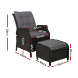 NNEDSZ Recliner Chair Sun lounge Setting Outdoor Furniture Patio Wicker Sofa